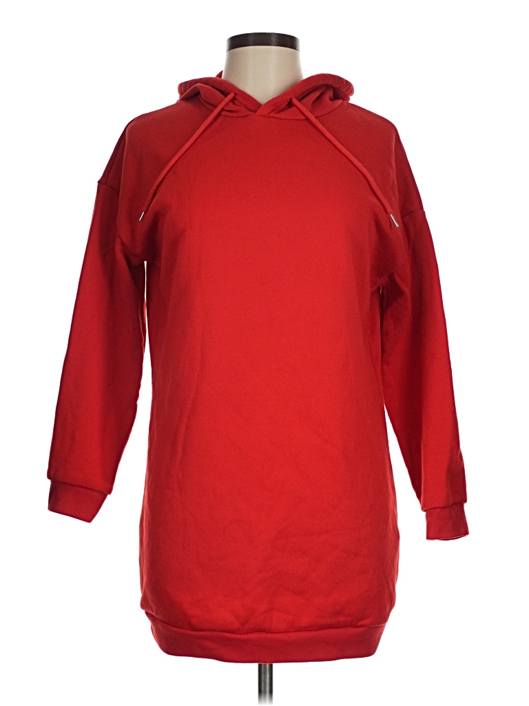 Pre-owned Shein Pullover Hoodie In Red