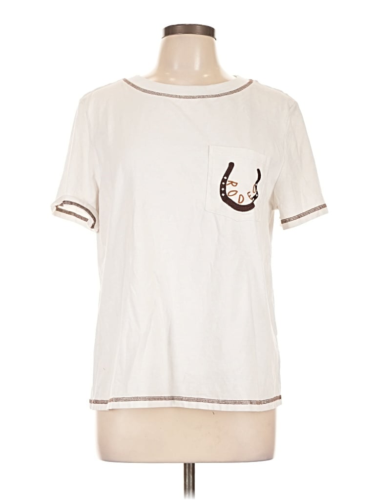 Pre-owned Assorted Brands Short Sleeve T-shirt In Ivory