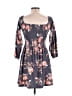 J for Justify Floral Gray Casual Dress Size L - photo 2