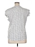 Adrianna Papell Polka Dots White Short Sleeve Top Size XL - photo 2