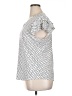 Adrianna Papell Polka Dots White Short Sleeve Top Size XL - photo 5