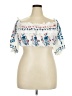 Shein Curve 100% Polyester White Short Sleeve Blouse Size 3X - photo 1