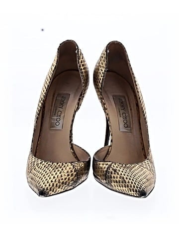 Jimmy Choo Elaphe Leather Heels (view 2)