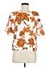 MELLODAY Orange Short Sleeve Blouse Size M - photo 1