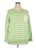 Talbots Stripes Green Pullover Sweater Size 2X - photo 1