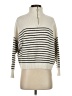 MNG Stripes Ivory Turtleneck Sweater Size S - photo 1