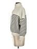 MNG Stripes Ivory Turtleneck Sweater Size S - photo 5