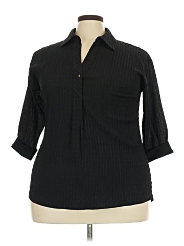 Olivia & Martin 3/4 Sleeve Button-Down Shirt (view 1)