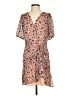 Ann Taylor LOFT 100% Polyester Print Tan Casual Dress Size 4 - photo 1