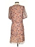 Ann Taylor LOFT 100% Polyester Print Tan Casual Dress Size 4 - photo 2