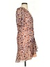 Ann Taylor LOFT 100% Polyester Print Tan Casual Dress Size 4 - photo 4