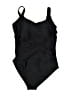 Unbranded Solid Black One Piece Swimsuit Size 12 - photo 1