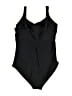 Unbranded Solid Black One Piece Swimsuit Size 12 - photo 2