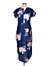 Unbranded Print Blue Casual Dress Size L - photo 1