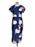 Unbranded Print Blue Casual Dress Size L - photo 2