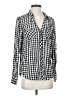 Tinsel 100% Viscose Checkered-gingham Black Long Sleeve Blouse Size S - photo 1