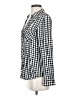 Tinsel 100% Viscose Checkered-gingham Black Long Sleeve Blouse Size S - photo 5