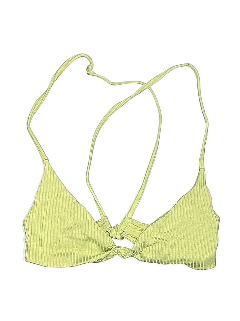 Pre-owned Rvca Swimsuit Top Green Swimwear