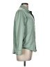 Unbranded 100% Polyester Solid Green Long Sleeve Blouse Size M - photo 4