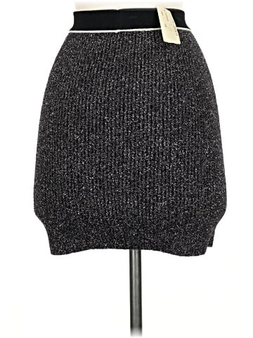 OFF-WHITE Metallic Knitted Mini Casual Skirt (view 2)