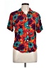 Jonathan Martin Floral Orange Short Sleeve Blouse Size L - photo 1
