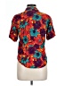 Jonathan Martin Floral Orange Short Sleeve Blouse Size L - photo 2