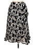 Tory Burch 100% Polyester Print Silver Casual Skirt Size 8 - photo 1