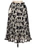 Tory Burch 100% Polyester Print Silver Casual Skirt Size 8 - photo 2