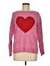 Cupcakes & Cashmere Hearts Pink Pullover Sweater Size M - photo 1