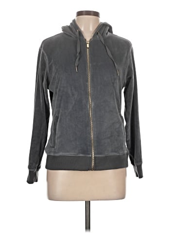 White Mark Zip Up Hoodie (view 1)