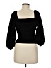 Shein Black 3/4 Sleeve Top Size 6 - photo 2