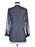 Kirra 100% Polyester Polka Dots Blue Long Sleeve Blouse Size M - photo 2