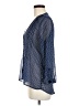 Kirra 100% Polyester Polka Dots Blue Long Sleeve Blouse Size M - photo 5