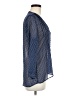 Kirra 100% Polyester Polka Dots Blue Long Sleeve Blouse Size M - photo 4