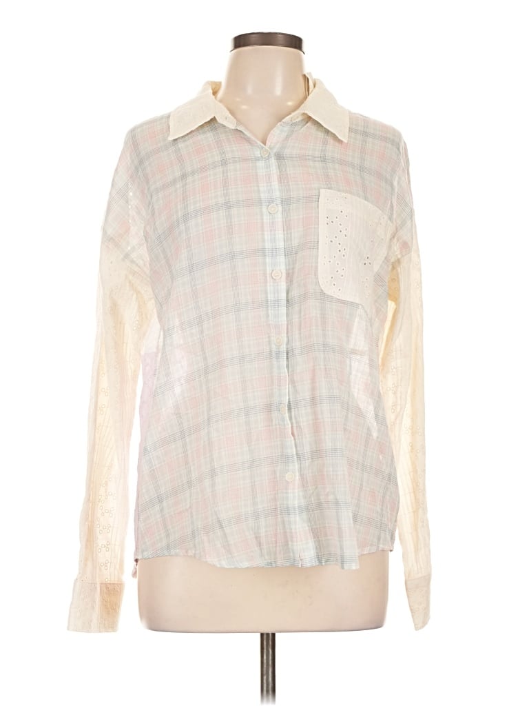 Pre-owned Mystree Long Sleeve Blouse In Ivory
