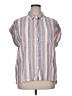 Orvis Stripes Pink Short Sleeve Blouse Size XL - photo 1