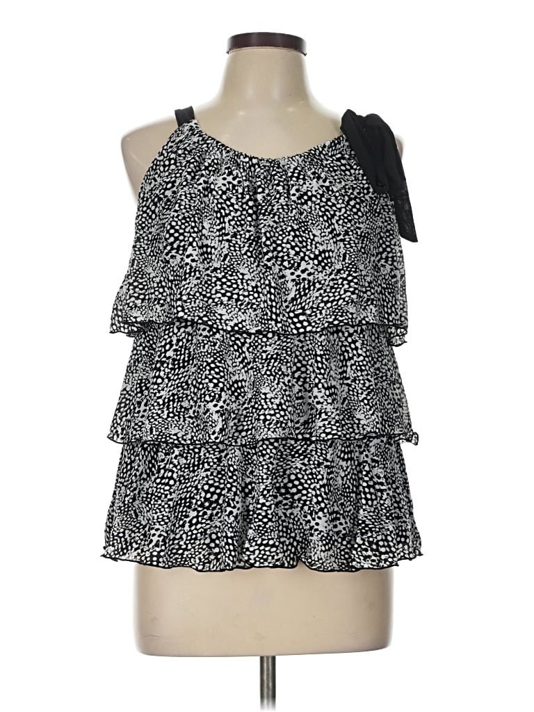 Pre-owned Style & Co Sleeveless Blouse In Black
