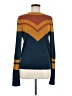 Free People 100% Rayon Color Block Blue Pullover Sweater Size M - photo 1