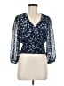 Aqua 100% Polyester Blue 3/4 Sleeve Blouse Size M - photo 1