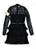 Self-Portrait 100% Polyester Black Blue Cocktail Dress Size 0 - photo 2