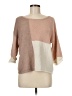 Blu Pepper Color Block Pink Tan Pullover Sweater Size M - photo 1