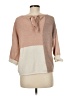 Blu Pepper Color Block Pink Tan Pullover Sweater Size M - photo 2