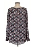 Ann Taylor LOFT Floral Multi Color Black Long Sleeve Blouse Size M - photo 2