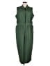 LIVI Solid Green Jumpsuit Size 24 - photo 1