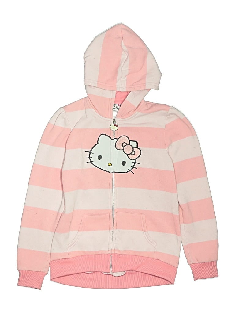 Pre-owned Hello Kitty Kids' Zip Up Hoodie In Pink