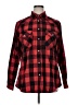 Unbranded Plaid Red Long Sleeve Button-Down Shirt Size XL - photo 1