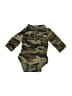 Carter's 100% Cotton Camo Green Long Sleeve Onesie 0-3 MO / 3 MO - photo 1