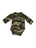 Carter's 100% Cotton Camo Green Long Sleeve Onesie 0-3 MO / 3 MO - photo 2