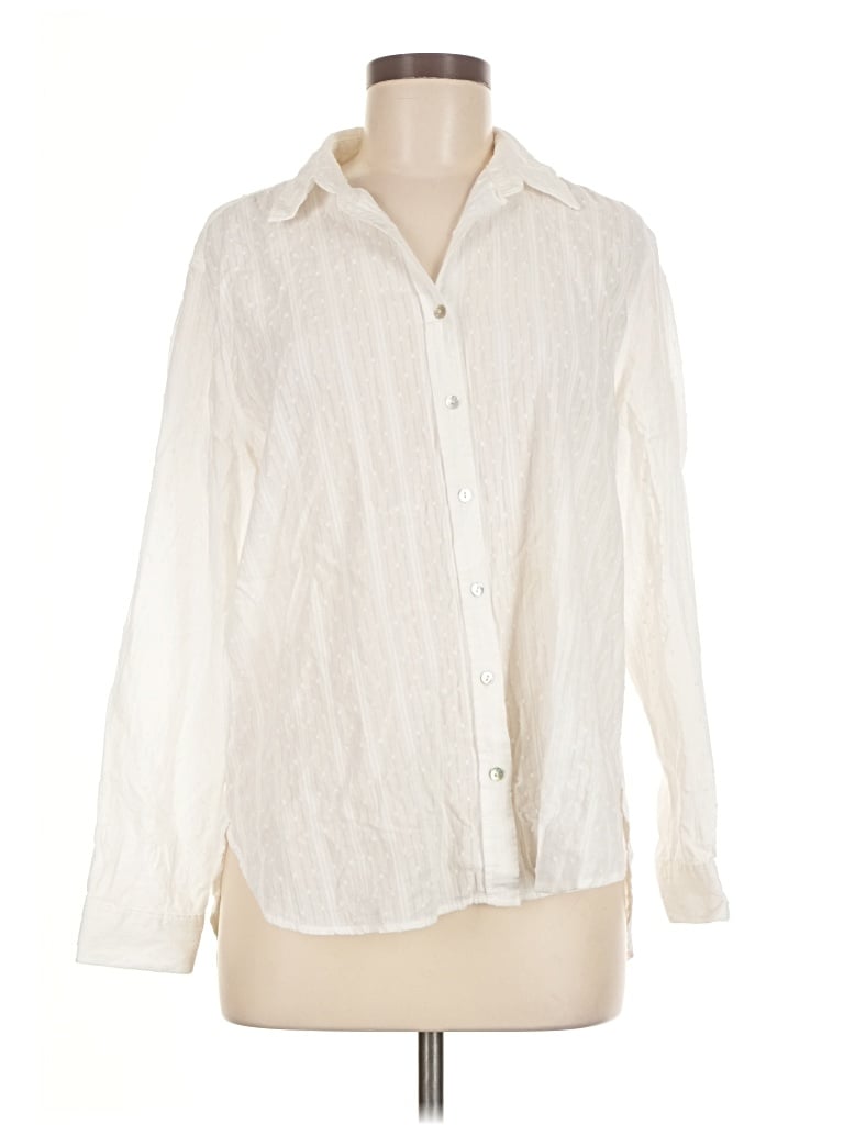 Pre-owned Jane And Delancey Long Sleeve Blouse In Ivory