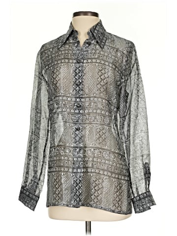 Escada by Margaretha Ley Long Sleeve Silk Top (view 1)